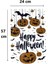 çınar ticaret halloween temalı balkabaklı duvar sticker seti 3