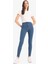Jegging Yüksek Bel Bilek Boy Dar Paça Basic Düz Jean Pantolon 9