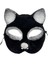 çınar ticaret siyah renk gümüş simli süet kaplama kedi maskesi 18x14 cm 2