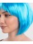 çınar ticaret turkuaz açık mavi renk düz kesim kısa küt parti peruğu 5