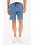 Regular Fit Beli Lastikli Rahat Kalıp Jean Bermuda Şort E4537AX25SM 15