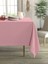 Kadife Dokulu Açık Pembe Renk Masa Örtüsü 7