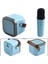 çınar ticaret karaoke kablosuz hoparlör mikrofonlu rgb ışıklı bluetooth speaker tf kart/usb mavi 3