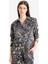 Oversize Geniş Kalıp Desenli Uzun Kollu Gömlek 9