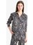 Oversize Geniş Kalıp Desenli Uzun Kollu Gömlek 12