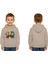 Unisex Mınıons Baskılı Çocuk Swaetshirt Baskılı Kapüşonlu 3 Iplik Şardonlu 1
