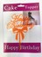 çınar ticaret happy birthday yazılı fiyonklu pasta kek çubuğu turuncu renk 1