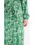 Regular Fit Bisiklet Yaka Desenli Kuşaklı Uzun Kollu Maxi Elbise D9835AX25SM 9
