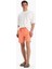 Regular Fit Kısa Boy Cepli File Astarlı Beli Bağcıklı Düz Hafif Kumaş Deniz Şortu 9