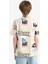 Erkek Çocuk Bisiklet Yaka Baskılı Kısa Kollu Tişört 15