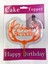 çınar ticaret happy birthday yazılı turuncu dallı pasta kek çubuğu 1