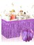 çınar ticaret kendinden yapışkanlı mor metalize püsküllü masa eteği – 75 x 275 cm parti süslemesi 1