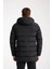 Erkek Siyah Çıkarılabilir Kapüşonlu Şişme Mont 6