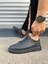 JY0535 Prime Bağcıklı Cilt Erkek Günlük Sneaker Ayakkabı Cst - Siyah 3