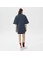 Kadın Loose Fit Kısa Kollu Polo Yaka Lacivert Elbise 2