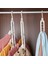 ORG-250 3 Adet Çok Fonksiyonlu Dolap Içi Düzenleyici Organizer Sihirli Askı Tişört Gömlek Elbise Askısı 3