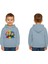 Unisex Mınıons Baskılı Çocuk Swaetshirt Baskılı Kapüşonlu 3 Iplik Şardonlu 1