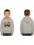 Unisex Mınıons Baskılı Çocuk Swaetshirt Baskılı Kapüşonlu 3 Iplik Şardonlu 1