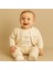 Ayıcık Desenli Isme Özel Nakışlı Krem 3 Lü Bebek Takımı 9-12 Ay 2