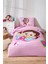 Lisanslı Fitted Çarşaflı Tek Kişilik Çocuk Nevresim Takımı-Niloya Kelebek Pembe 1