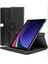 Galaxy Tab S9 Fe 10.9 SM-X510 Kılıf Dönebilen Standlı Tablet Kılıfı Siyah 7