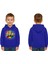 Unisex Mınıons Baskılı Çocuk Swaetshirt Baskılı Kapüşonlu 3 Iplik Şardonlu 1