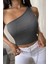 çınar ticaret kadın koyu gri tek omuz crop büstiyer – modern ve şık tasarım 1