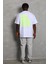 Unisex Oversize Baskılı Bisiklet Yaka T-Shirt - Beyaz 4
