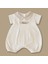 Isme Özel Nakışlı Krem Rengi Casual Bebek Elbise 6-9 Ay 3