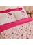 Luvio %100 Pamuk Çift Kişilik Nevresim Takımı Pembe 4