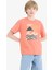Erkek Çocuk Bisiklet Yaka Baskılı Kısa Kollu Tişört 14