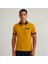Kişiye Özel Nakışlı Kısa Kollu Triko Yaka Premium Koyu Sarı Tişört M 2