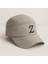 Isme Özel Harf Nakışlı Krem Mikro Kumaş Ayarlanabilir Unisex Tenis Şapkası 4
