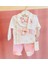 Kız Bebek Hastane Çıkışı 4'lü %100 Pamuk Zıbın Takım 4