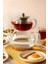 Indüksiyon Tabanlı Borosilikat Cam Çaydanlık - 500 ml Üst Demlik + 1800 ml Alt Demlik 1