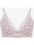 Bej Luna Çiçek Desenli Dantelli Balensiz Push Up Sütyen 1