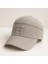 Isme Özel Harf Nakışlı Gri Mikro Kumaş Ayarlanabilir Unisex Tenis Şapkası 5