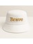 Isme Özel Nakışlı Unisex Beyaz Bucket Şapka 1