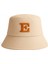 Isme Özel Harf Nakışlı Unisex Krem Bucket Şapka 1