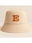 Isme Özel Harf Nakışlı Unisex Krem Bucket Şapka 3