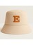 Isme Özel Harf Nakışlı Unisex Krem Bucket Şapka 5