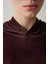 Kahverengi Yumuşak Kadife Sıcak Tutan Termal Etkili Kapüşonlu Sweatshirt 10
