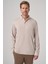 Erkek Taş Trend Polo Yaka Rayon Sweatshirt 1