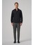 Erkek Siyah Polyester Trend Desenli Dynamic Fit Italyan Yaka Gömlek 4