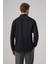 Erkek Siyah Polyester Trend Desenli Dynamic Fit Italyan Yaka Gömlek 5