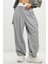 Bol Tarz Baggy Jogger Eşofman Altı Içi Şardonlu Gri / Siyah / Füme 4