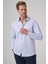 Erkek A. Mavi Trend Slim Fit Italyan Yaka Gömlek 2