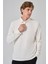 Erkek Ekru Pamuk Trend Ağaç Kabuğu Desen Dinamik Fit Polo Yaka Sweat-Shirt 1