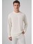 Erkek Ekru Trend Bisiklet Yaka Rayon Sweatshirt 1