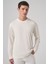 Erkek Ekru Trend Bisiklet Yaka Rayon Sweatshirt 2